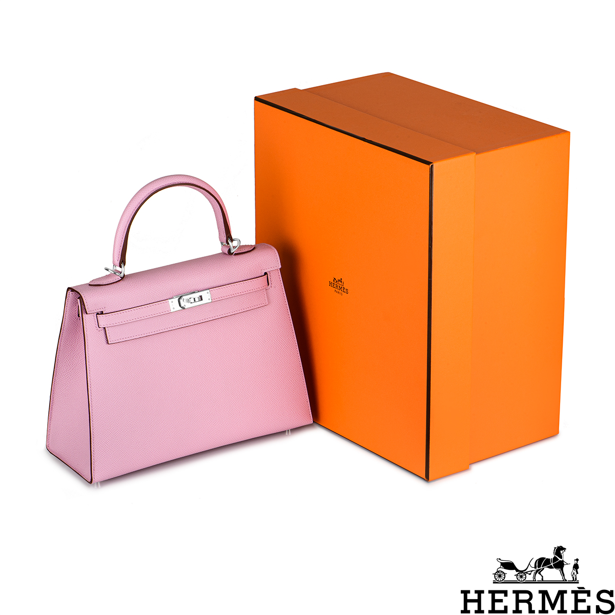 Hermes Kelly Mini II Sellier Epsom Mauve Sylvestre PHW, 2022 in